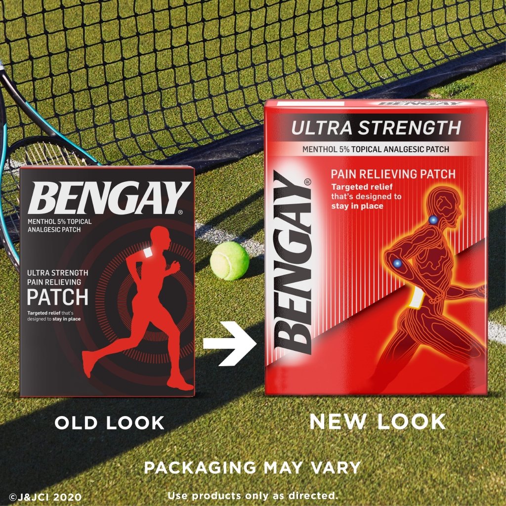 Bengay ultra strength patch old and new packaging